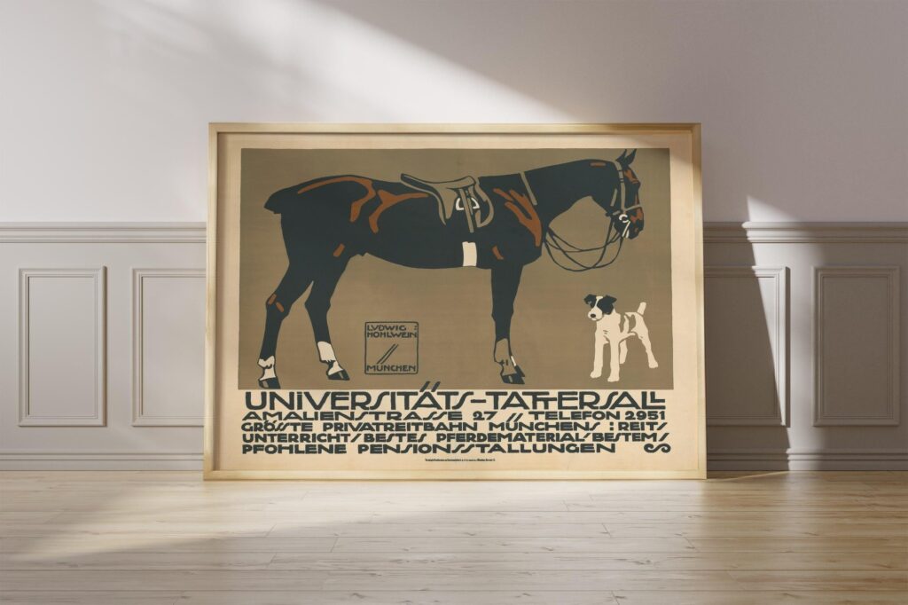 Vintage Hohlwein Horse Poster