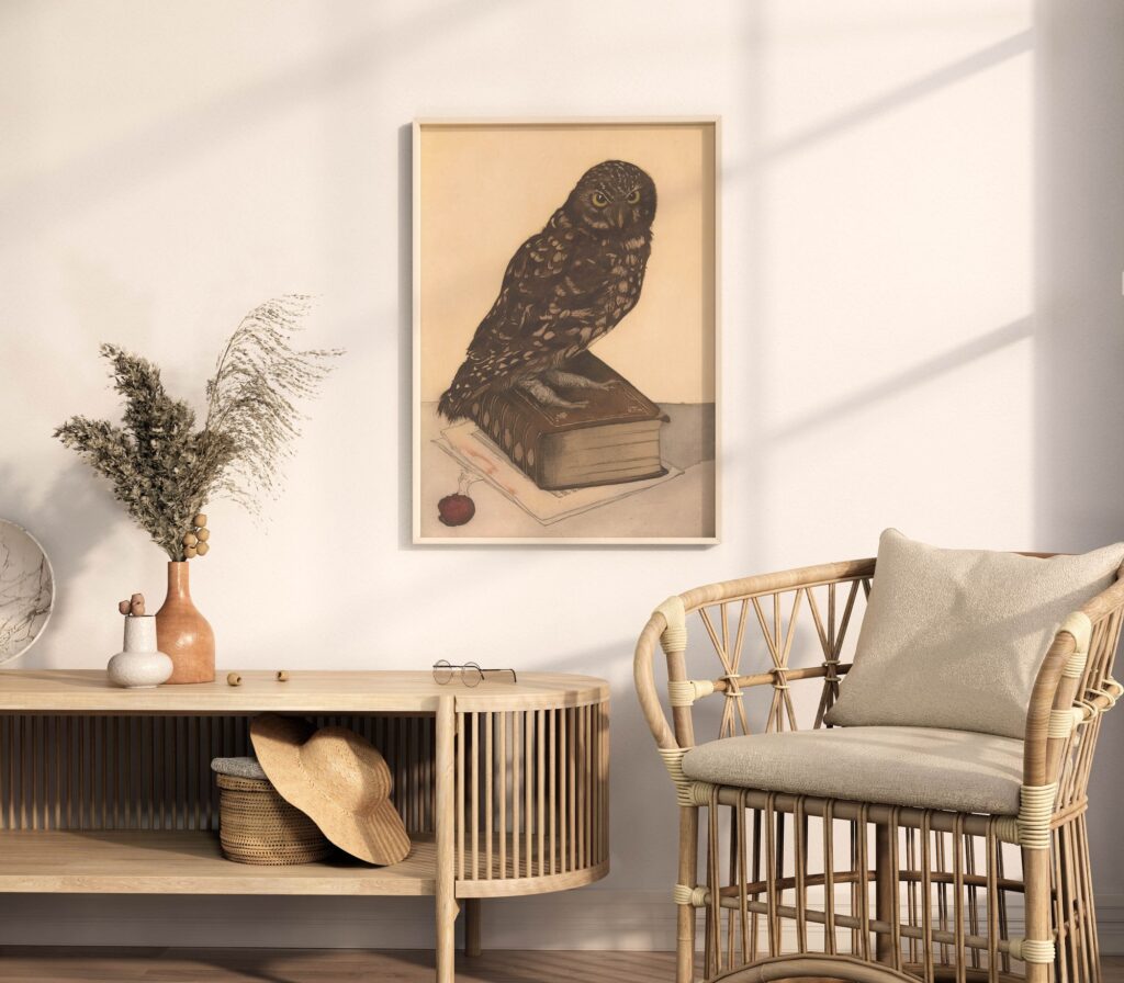 Vintage Owl Print