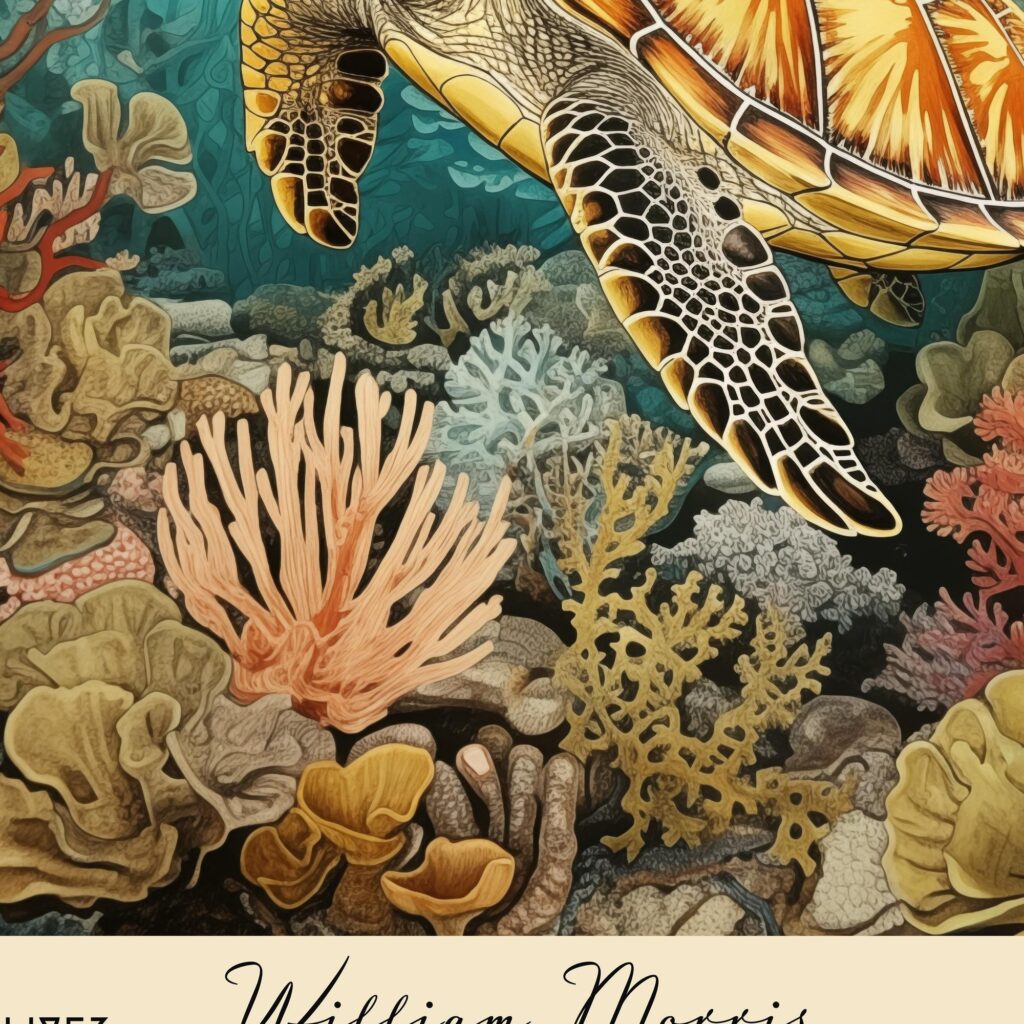 Vintage Sea Turtle Art Print