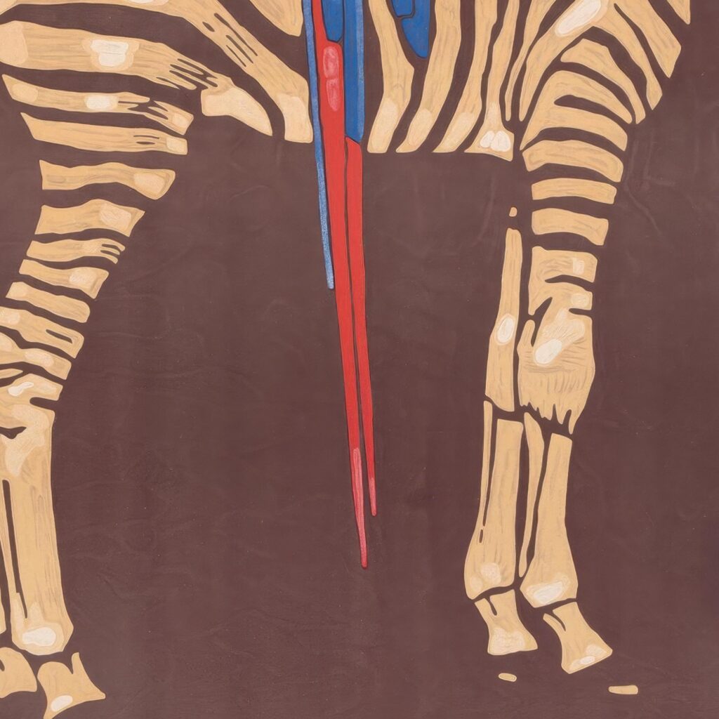 Vintage Zebra and Parrot Poster