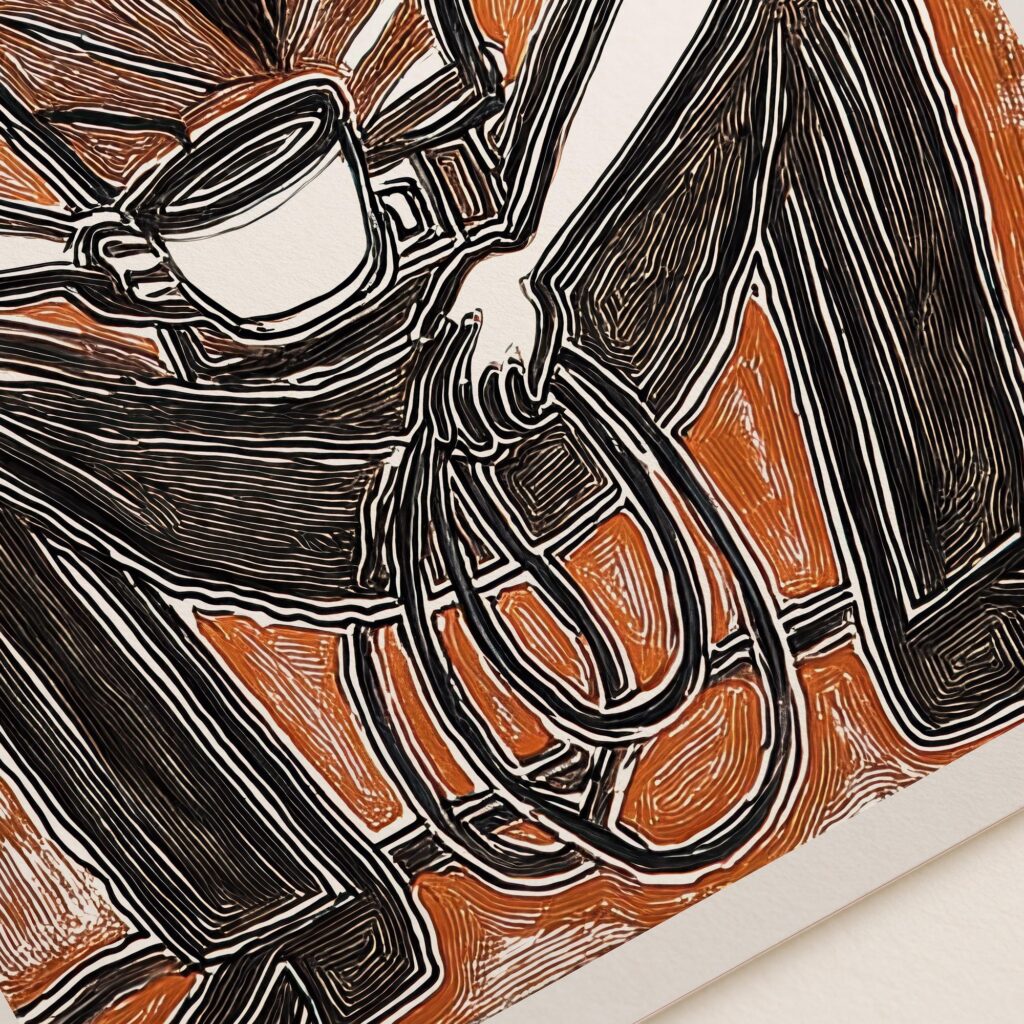 Western Cowboy Coffee Print