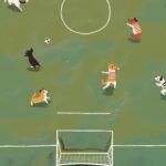 Whimsical Soccer Dog Art Print