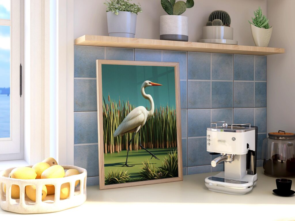 White Egret Print