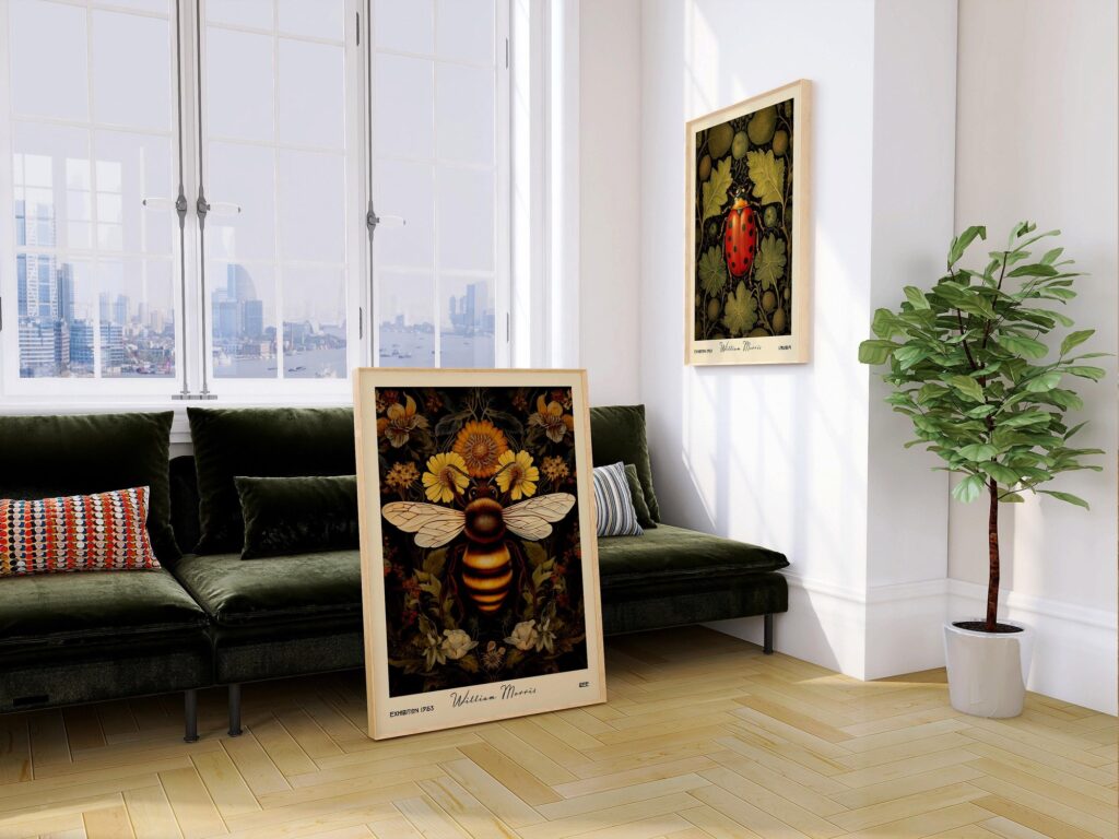 William Morris Bee & Ladybug Print Set