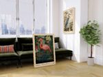 William Morris Bird Print Set Flamingo Heron