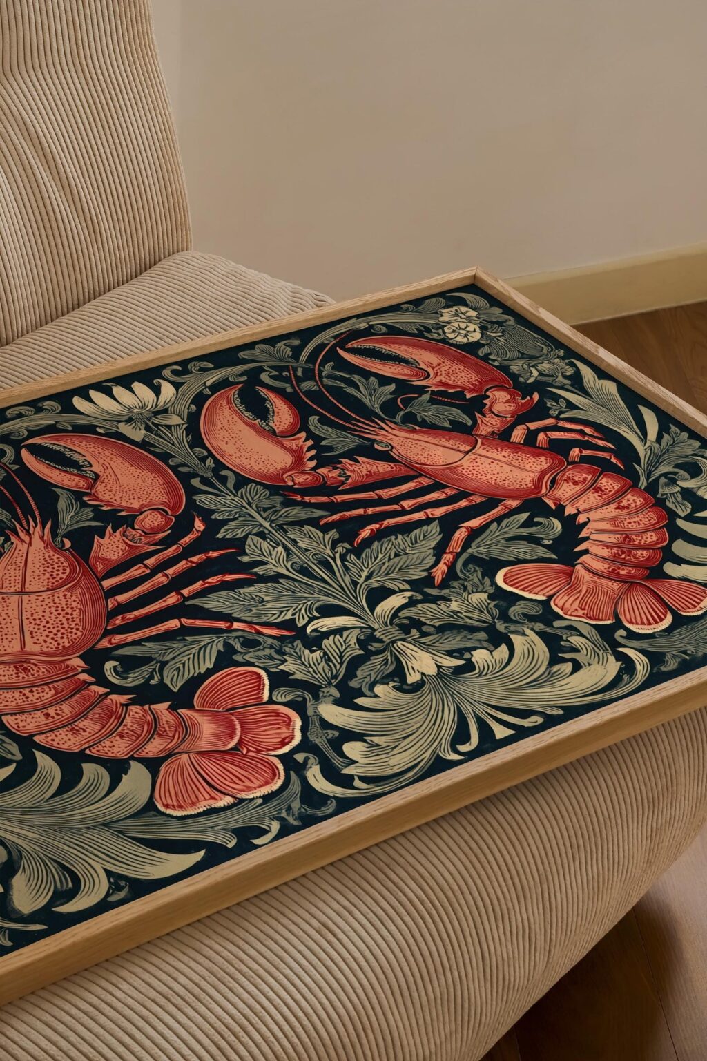 William Morris Botanical Lobster Print