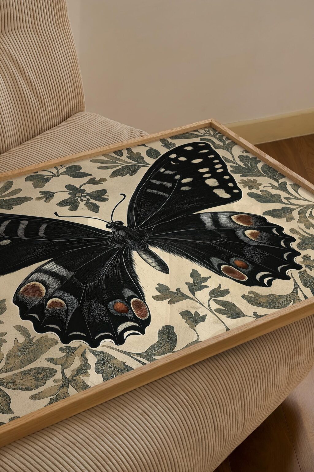 William Morris Butterfly Vintage Botanical Art Print