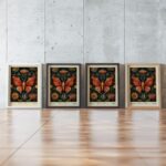 William Morris Butterfly Vintage Botanical Art Print Wall Decor