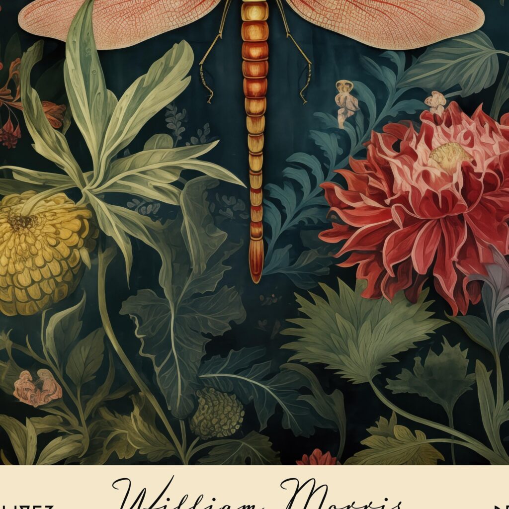 William Morris Dragonfly Print