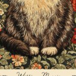 William Morris Grumpy Cat Art Print