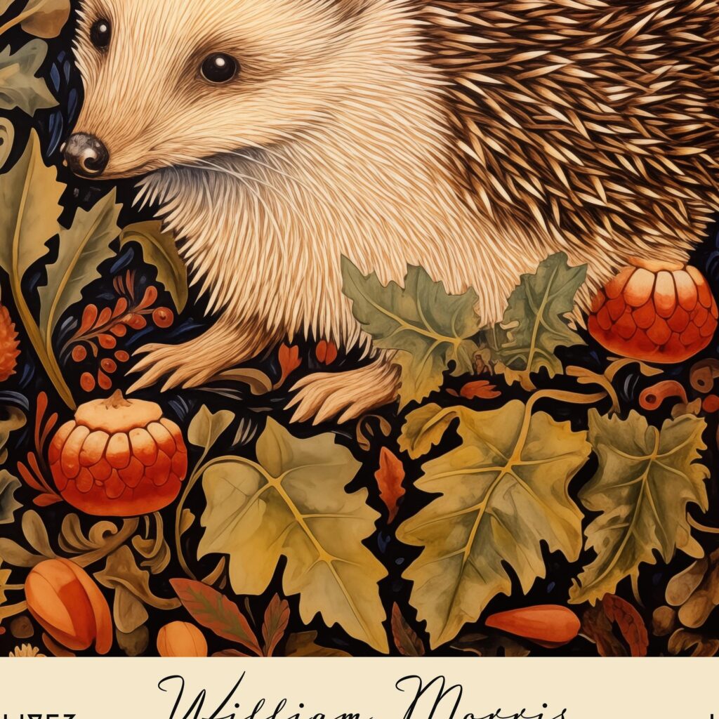 William Morris Hedgehog Print