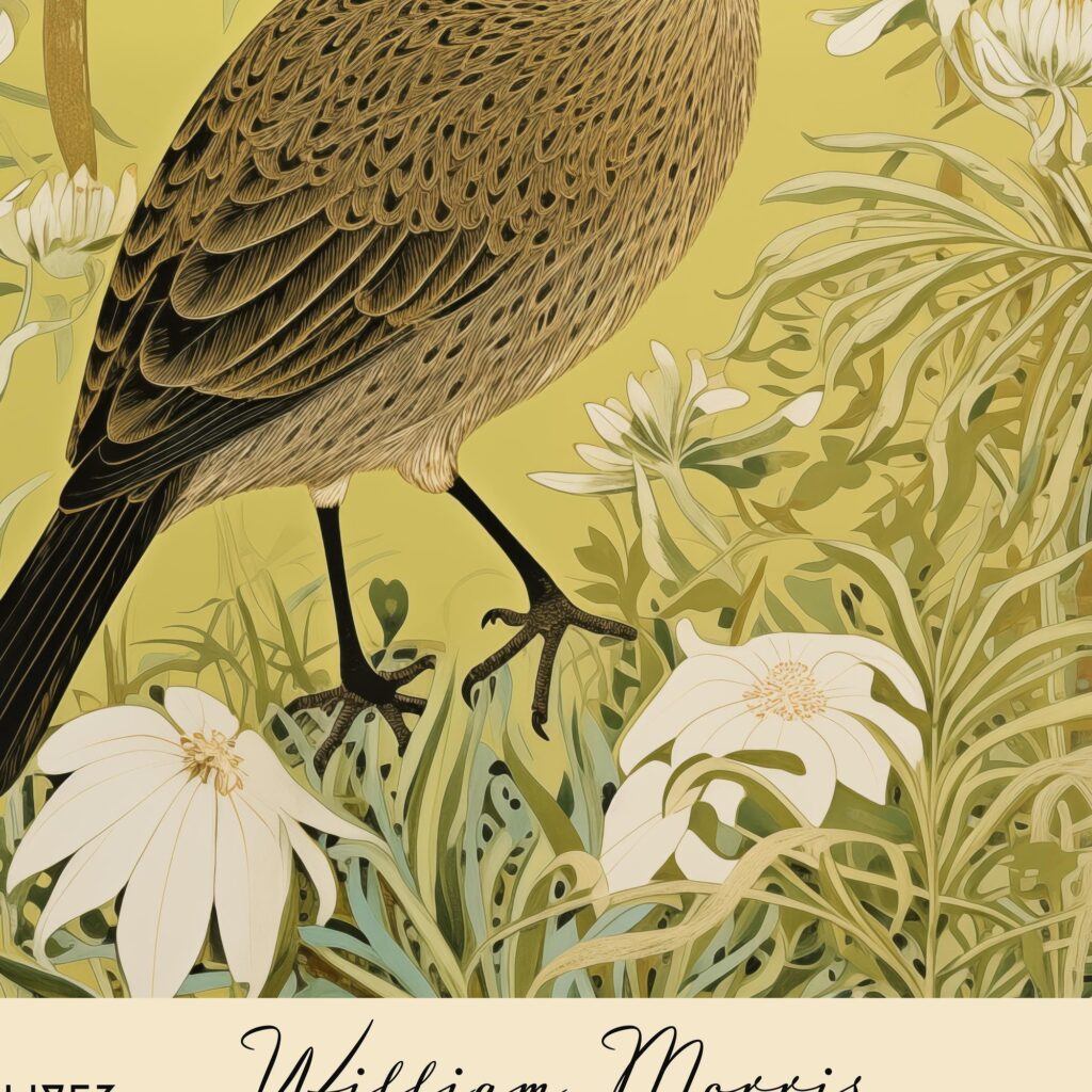 William Morris Kiwi Bird Art Print