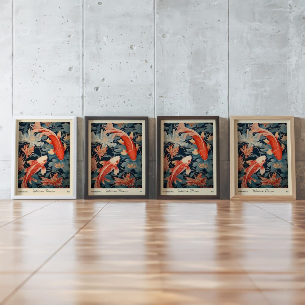William Morris Koi Fish Art Print