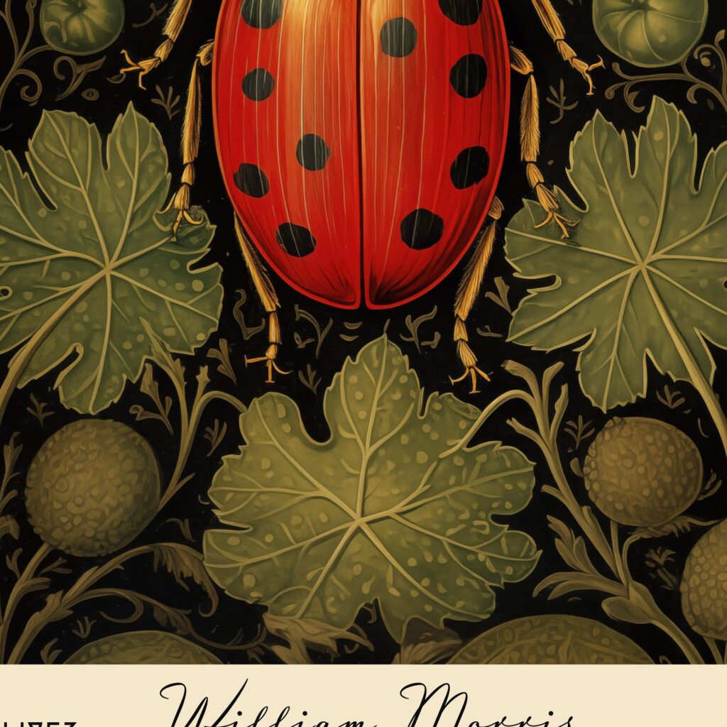William Morris Ladybug Art Print