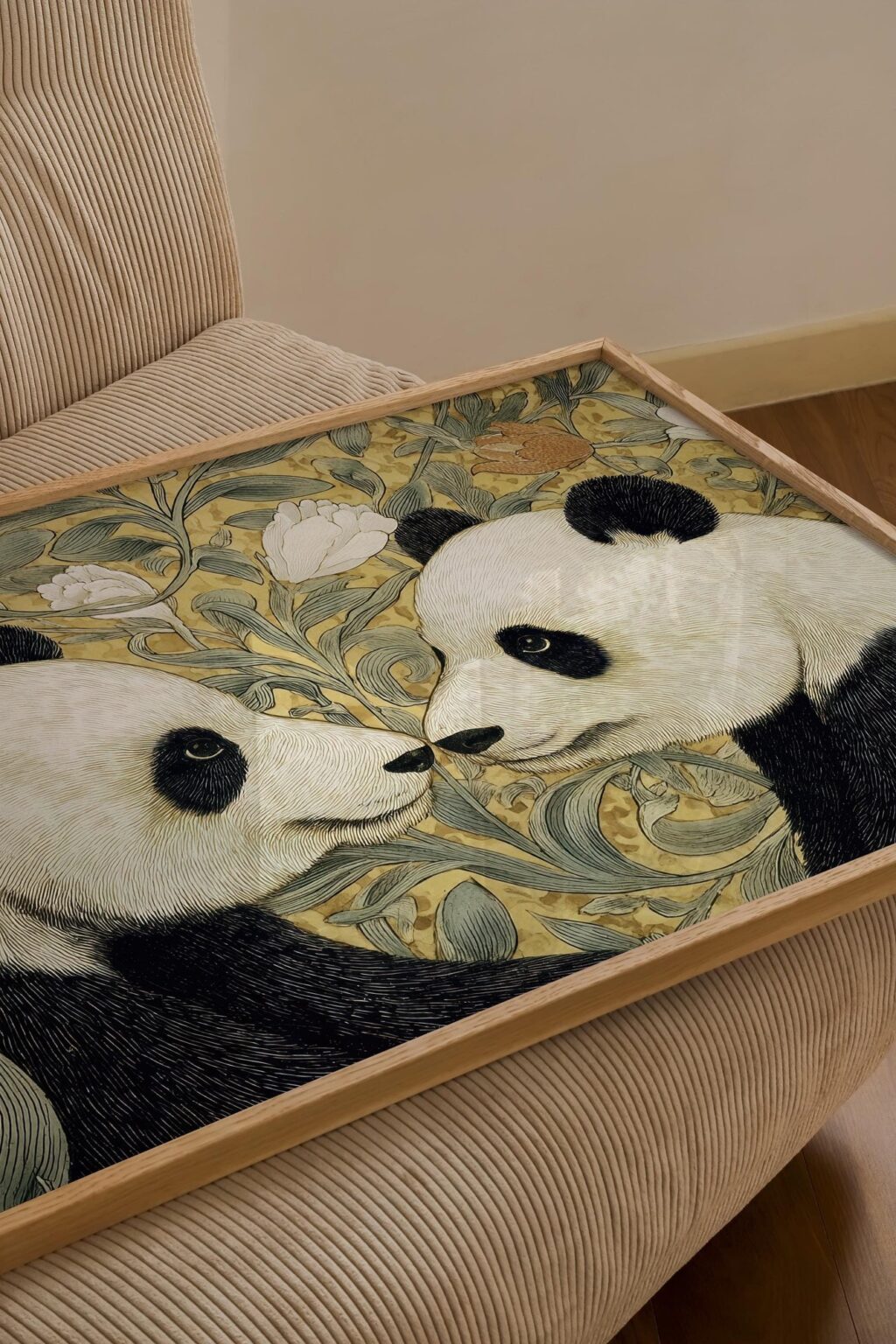 William Morris Panda Botanical Print