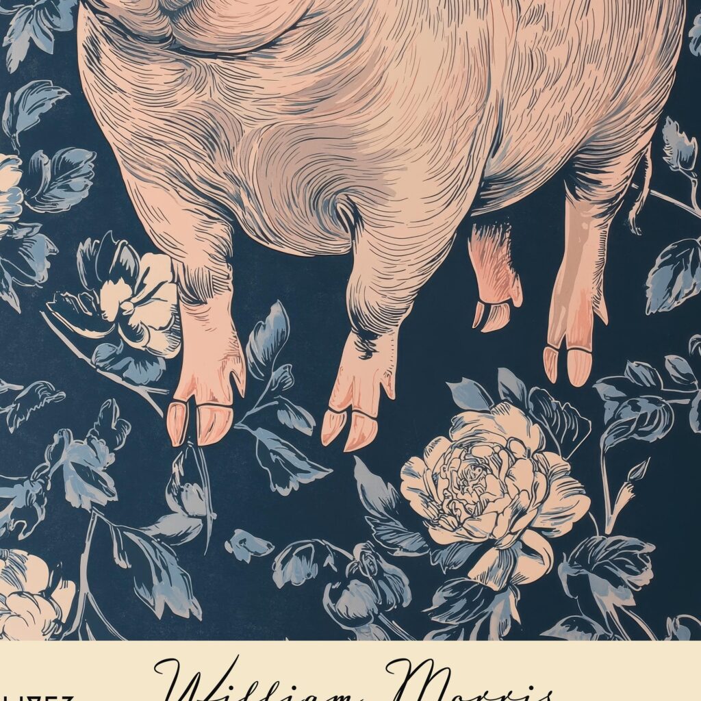 William Morris Pig Art Print