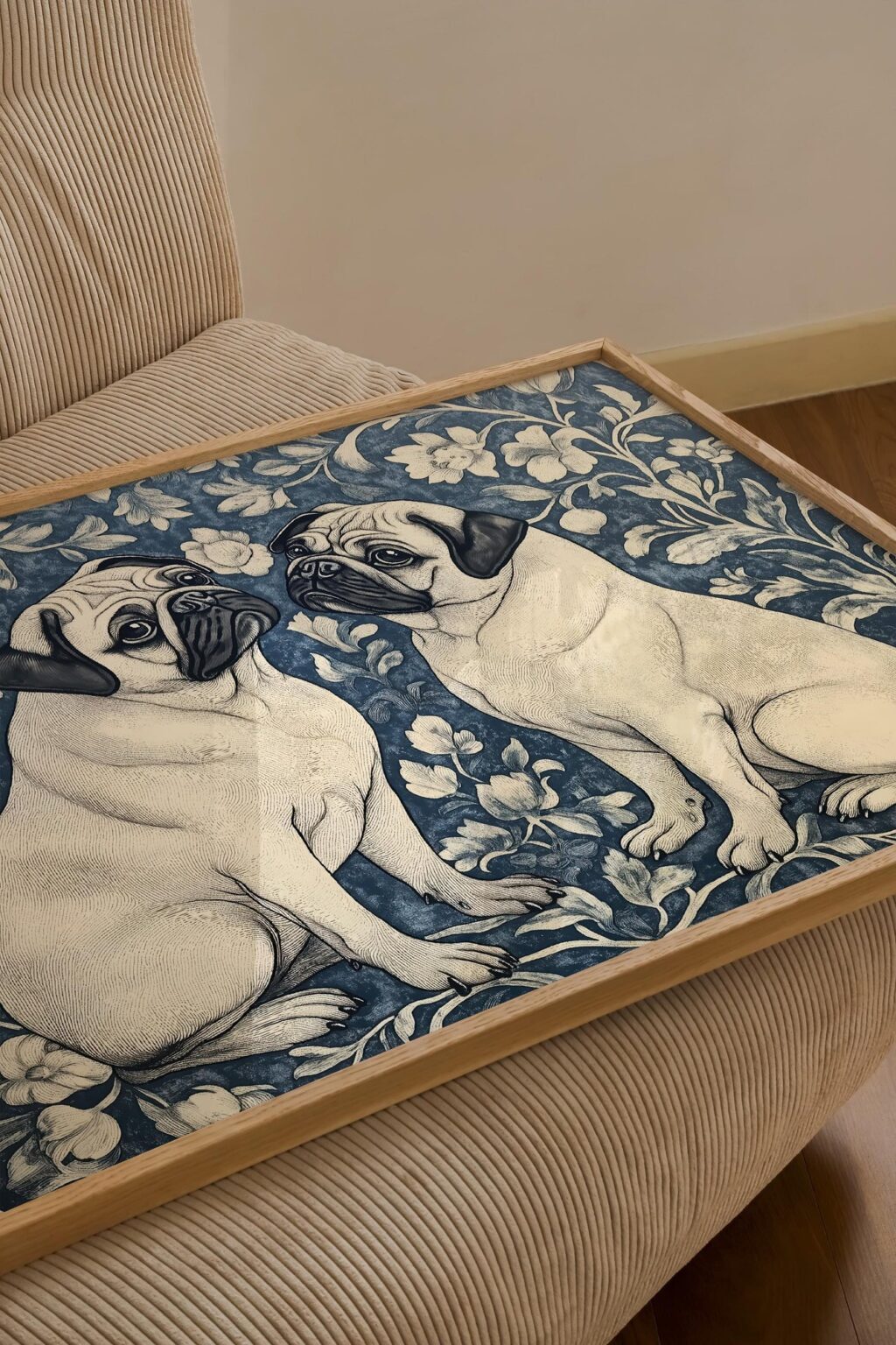 William Morris Pug Wall Art