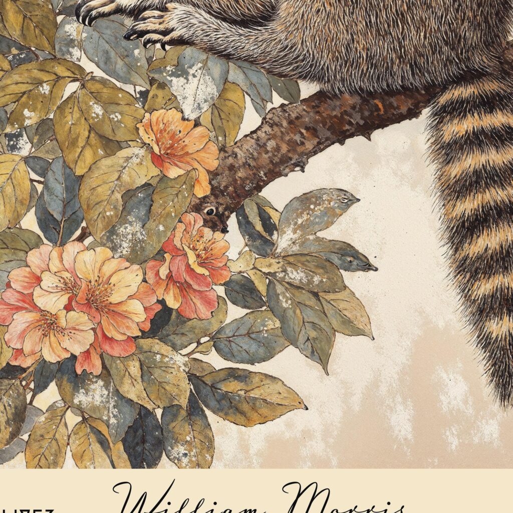 William Morris Raccoon Print