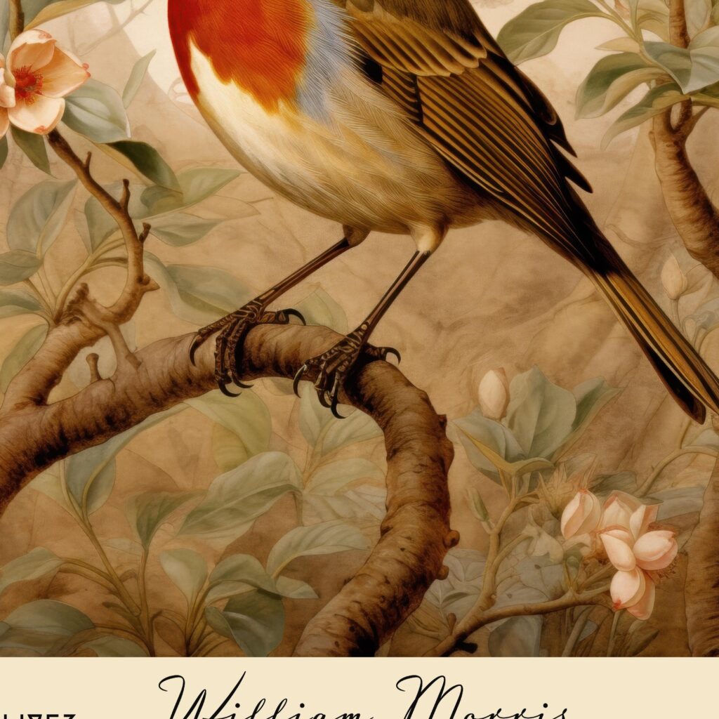 William Morris Robin Print