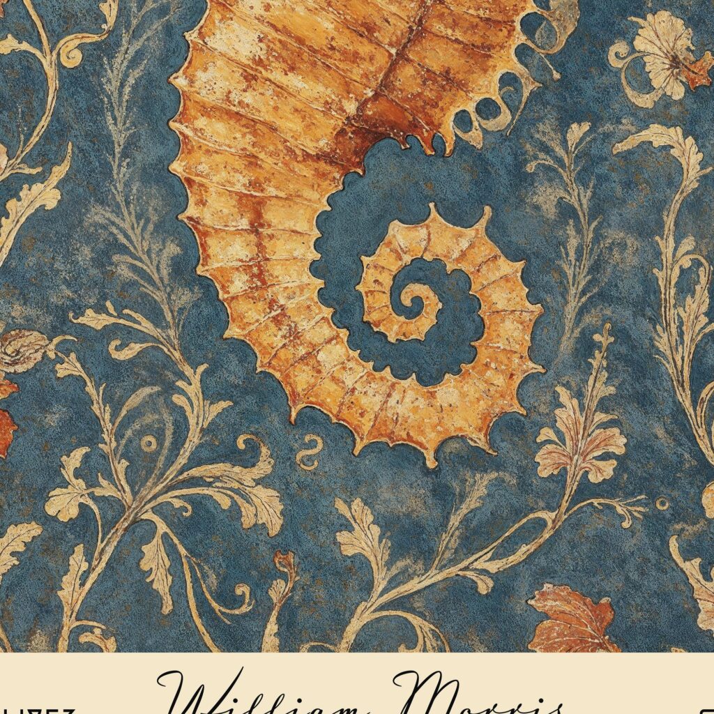 William Morris Seahorse Print