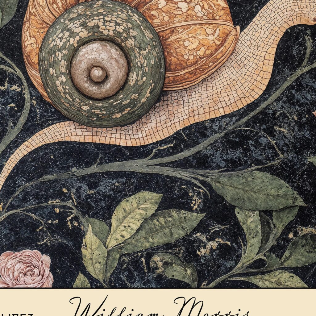 William Morris Snail Art Print