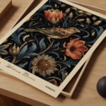 William Morris Sparrow Floral Wall Art