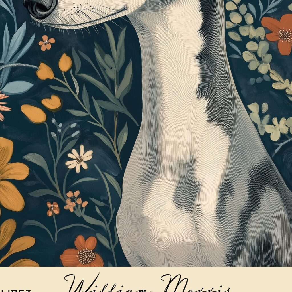 William Morris Whippet Art Print