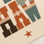 Yeehaw Western Typography Print