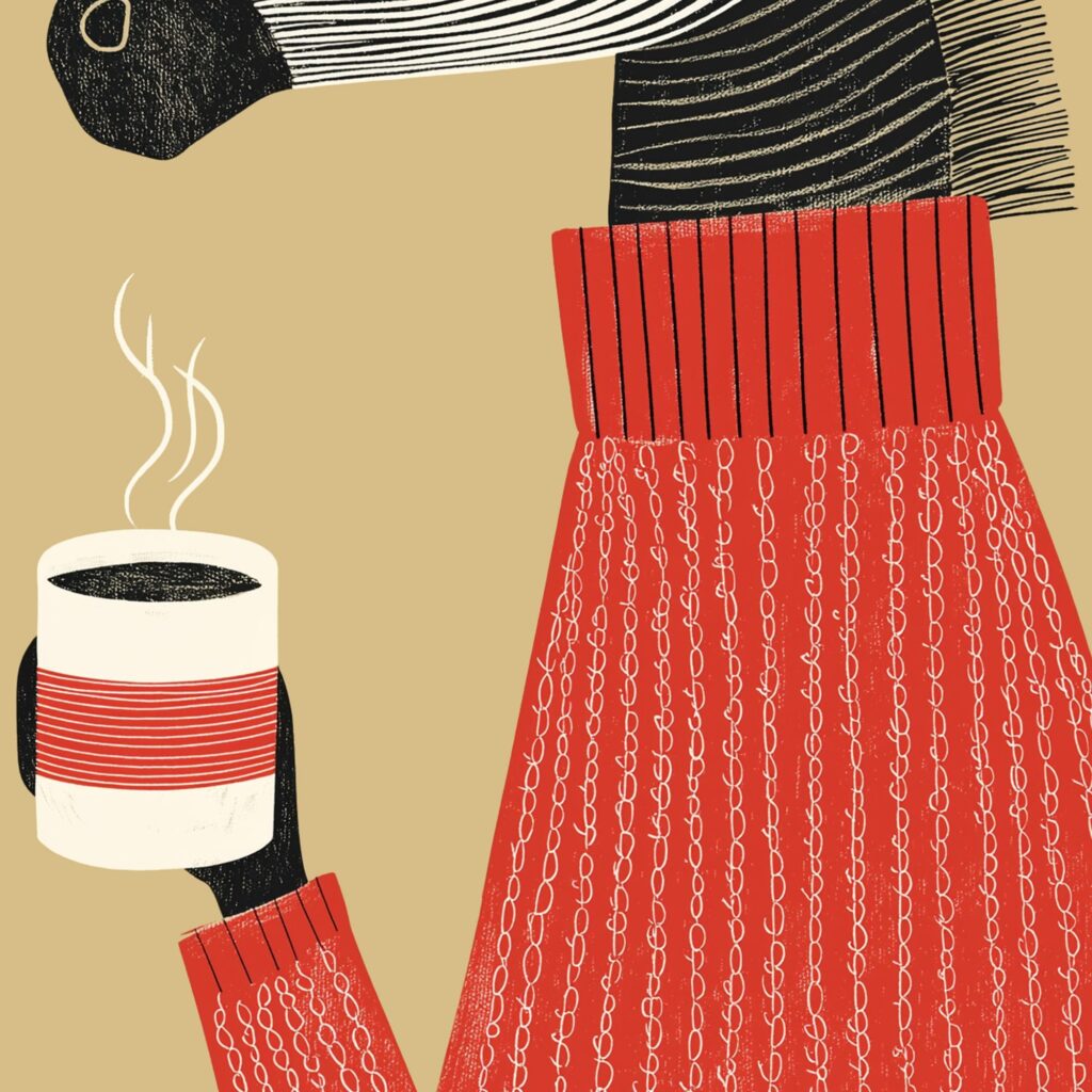 Zebra Coffee Poster