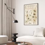 Animals of Europe Map Poster