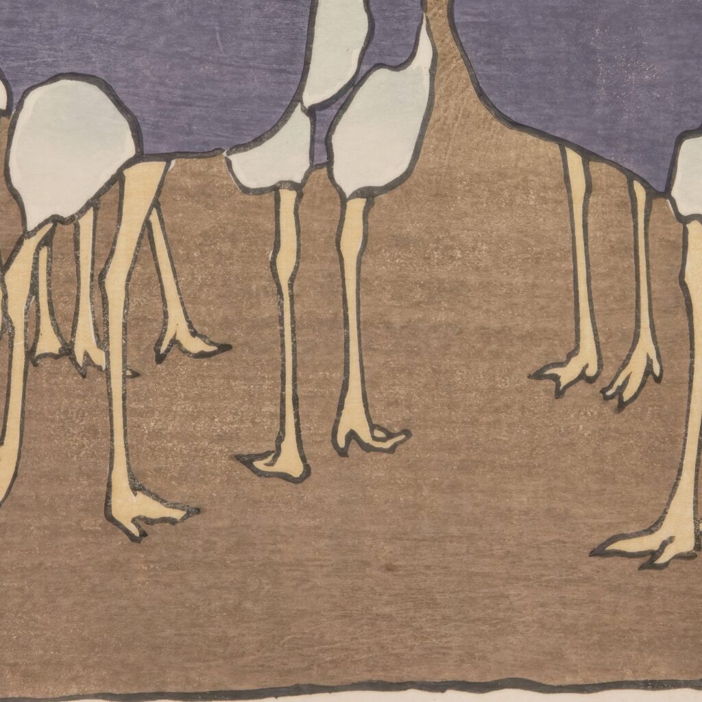Asai Chu Ostriches Art Print