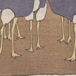 Asai Chu Ostriches Art Print