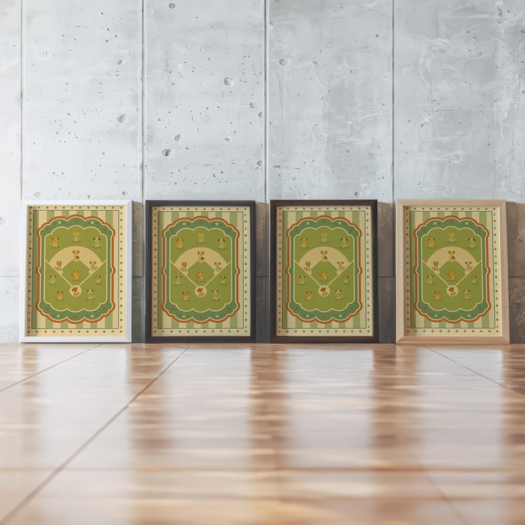 Baseball Dogs Print