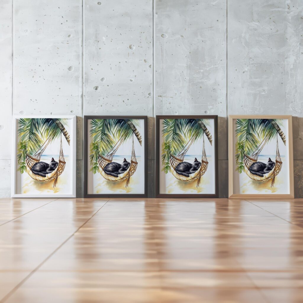 Beach Cat Art Print