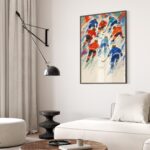 Bears Playing Ice Hockey Print