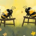 Bee Garden Chat Art Print