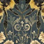 Bees Botanical Print