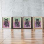 Black Cat Pop Art Print