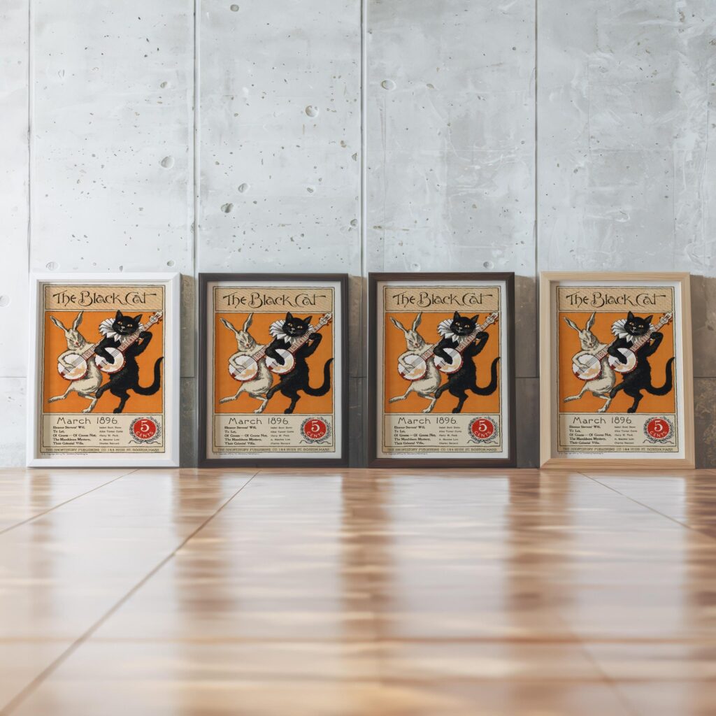 Black Cat Rabbit Music Poster