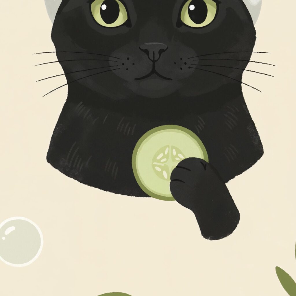 Black Cat Spa Day Print