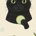 Black Cat Spa Day Print