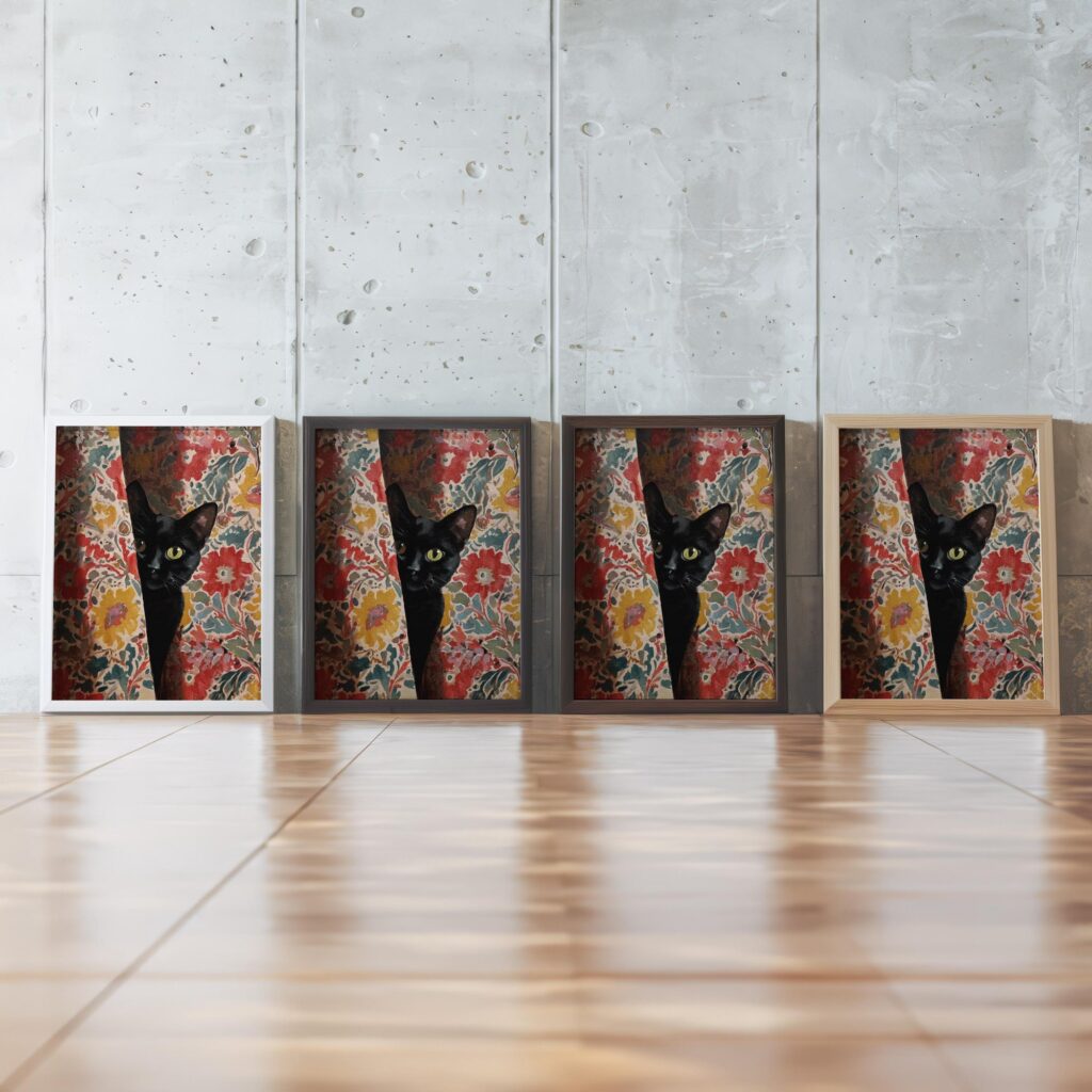 Black Cat Wall Art