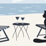Black Cats Beach Print