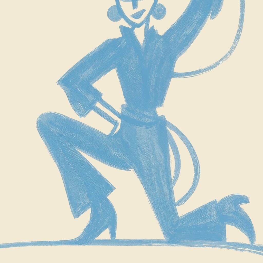 Blue Cowgirl Set of 3 Prints