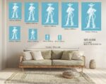 Blue White Cowgirl Poster