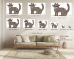Boho Western Cat Print
