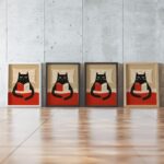 Book Cat Print