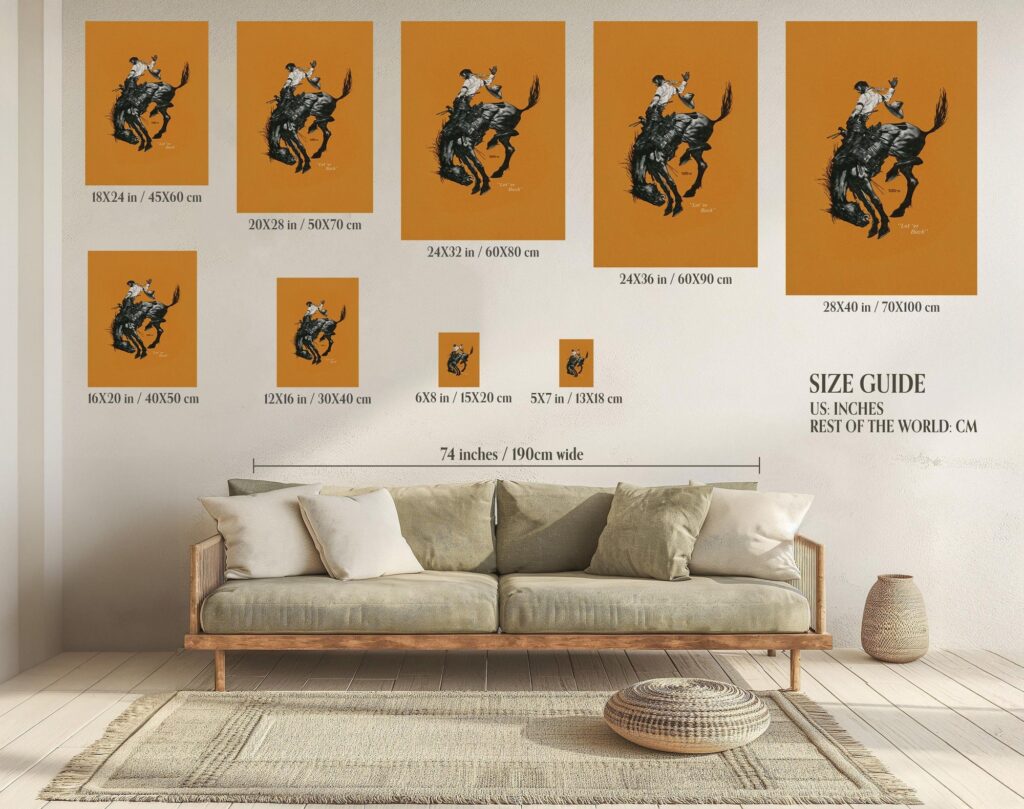 Bucking Bronco Print