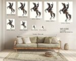 Bucking Bronco Western Horse Poster