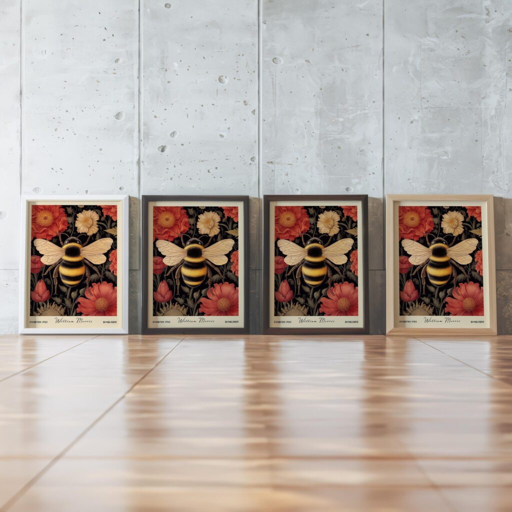 Bumblebee Floral Art Print